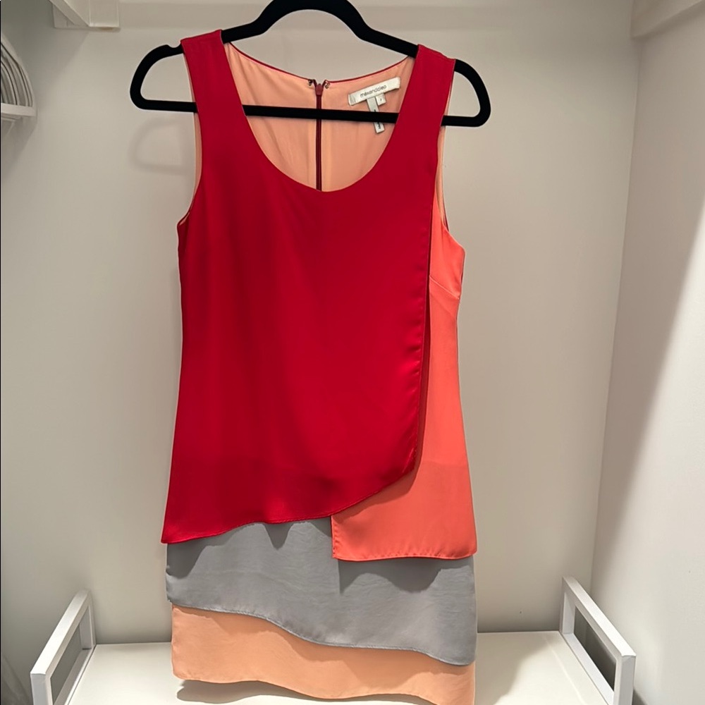 Max & Cleo Asymmetrical Pink and Red Sundress